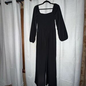 Lily Rose Black Long-Sleeve Jumpsuit